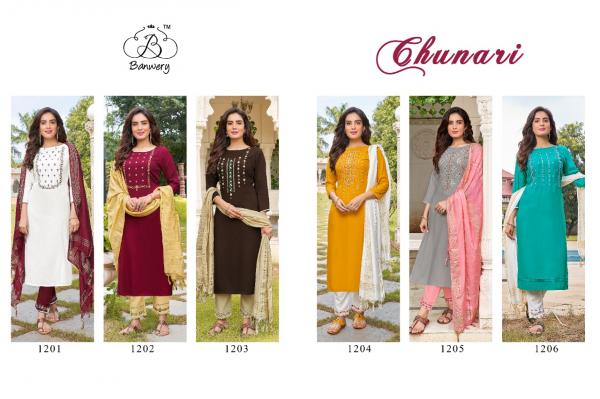 Banwery Chunari Rayon Designer Readymade Salwar 